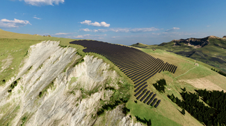Visualisation of the alpine solar project Adelboden Schwandfäl