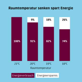 Heizung runterdrehen und Energie sparen