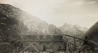 Travaux de construction de la centrale hydroélectrique de Handeck I