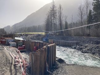 Barrage/Prise d’eau: déviation de la Kander