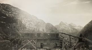 Construction work for the Handeck I power plant