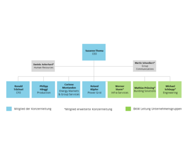 Organigramm der BKW Gruppe