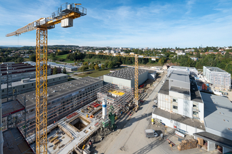 Baustelle in Marly von oben