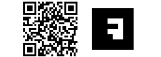 QR-Code für AR-Videos und Marker für Kamera draufhalten