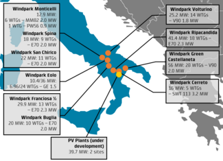 Kartenausschnitt Italien